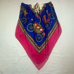 Piccola Bella Vibrant Blue‎ and Pink Women's Blouse size Small NWOT